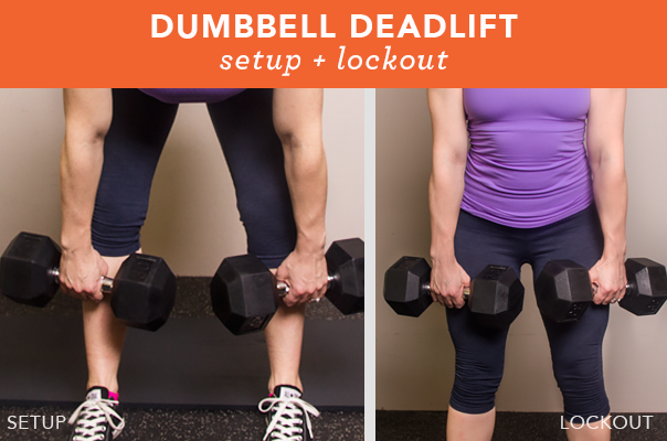 Dumbbell deadlift