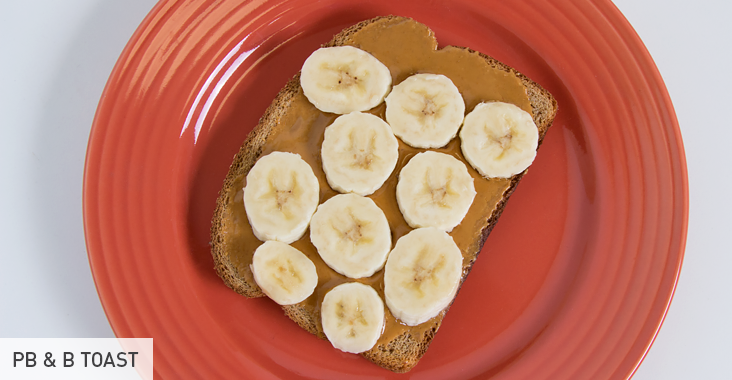 Pre- and Post-Workout Snacks: PB &amp; B Toast