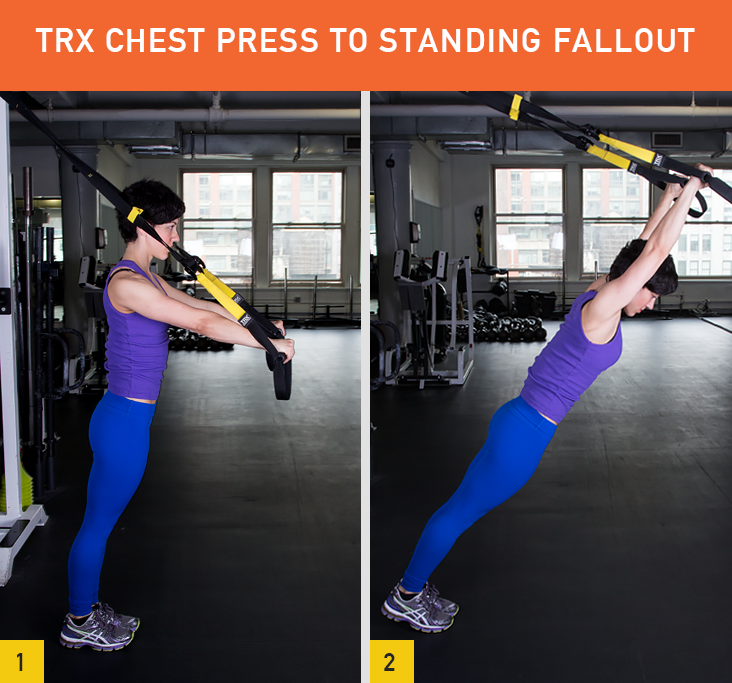 TRX Chest Press to Standing Fallout