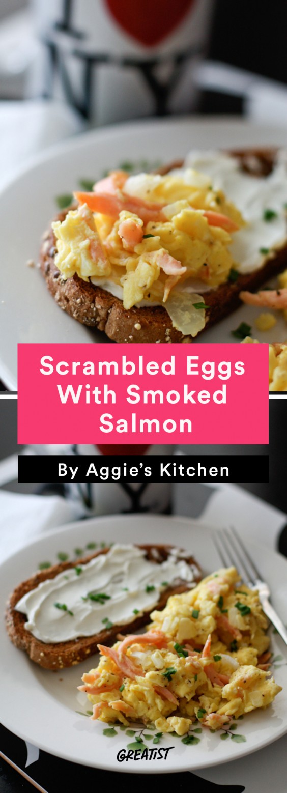 Scrambled Egg Recipes: Smoked Salmon Scrambled Eggs