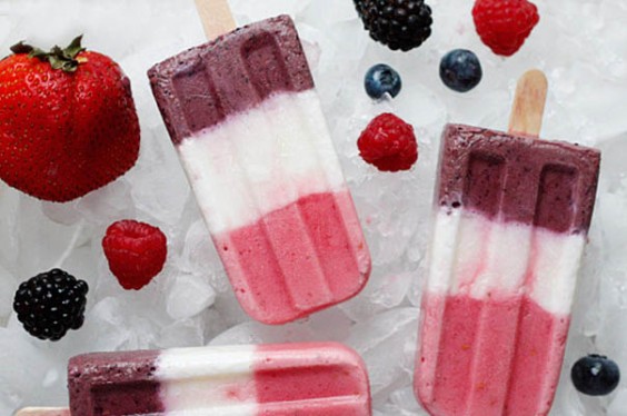 Berry Smoothie Popsicles