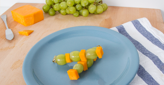 31 Healthy and Portable High-Protein Snacks: Grape-and-Cheese Sticks