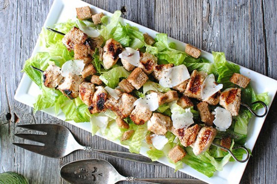 Chicken Caesar Salad Kabab