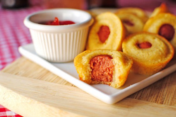 41 Guilt-Free Super Bowl Snacks: Mini Corn Dog Muffins