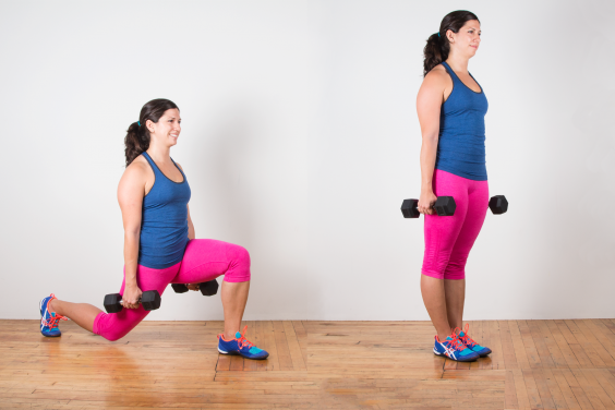 Image result for Dumbbell Lunge exercise