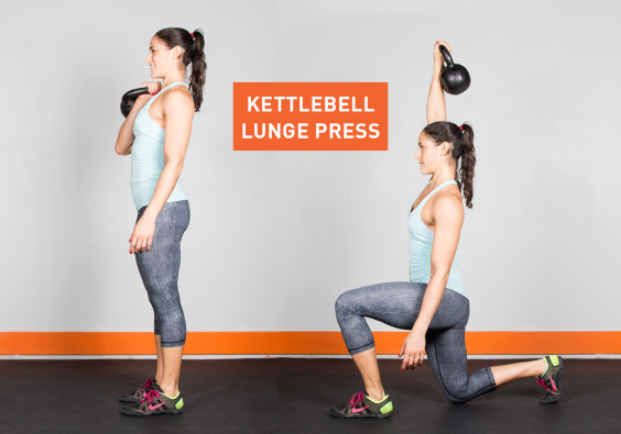 Kettlebell Lunge Press