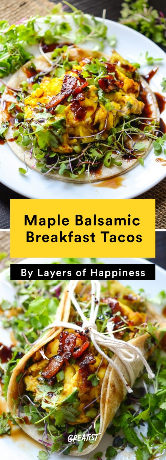 Scrambled Egg Recipes: Maple Balsamic Breakfast Tacos