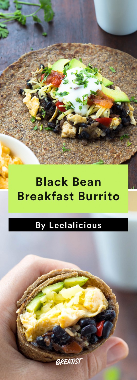 Scrambled Egg Recipes: Black Bean Breakfast Burrito