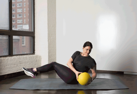 Image result for Medicine Ball Twists gif