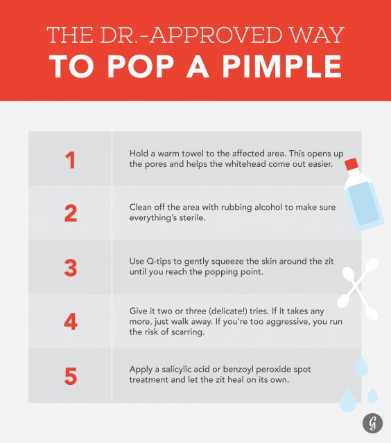 How do you pop a pimple?