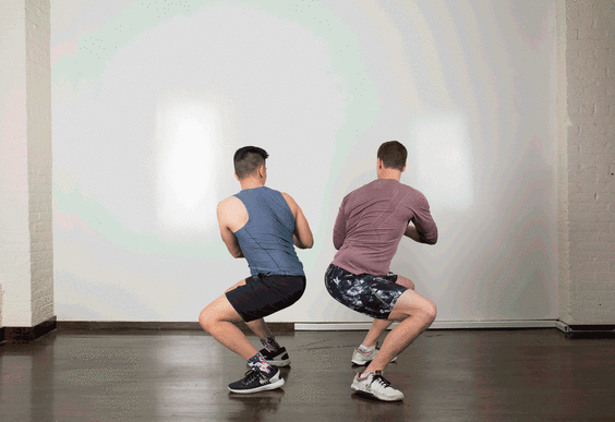 Squat with Rotational Pass