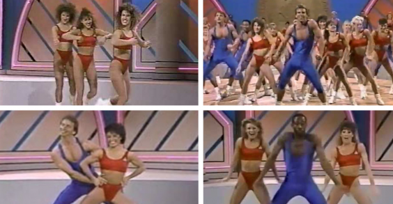 Aerobic Dancers Shake It Off 