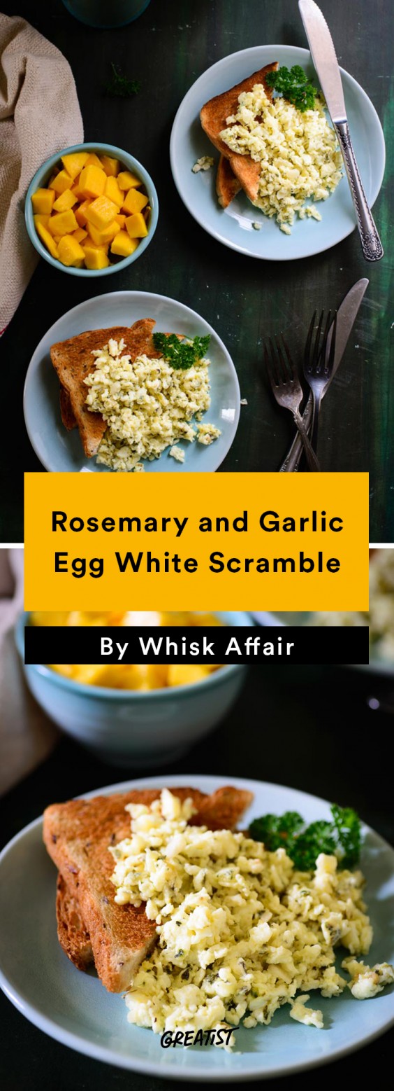 Scrambled Egg Recipes: Rosemary and Garlic Egg White Scramble