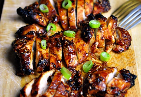 1. Grilled Chicken with Tomato, Soy & Sesame Seeds