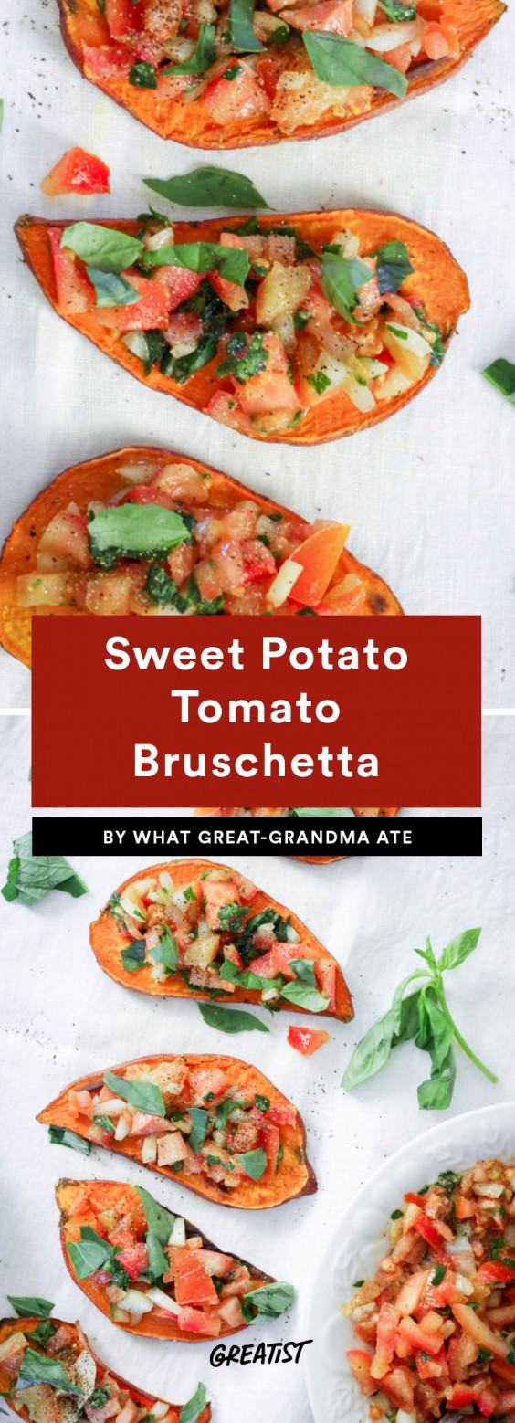 bruschetta: sweet potato