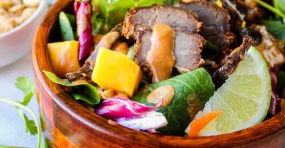 Slow-cooked Thai beef makes a tasty main salad.