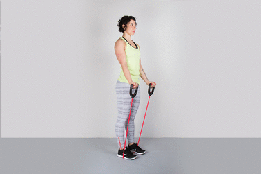 Resistance Band Standing Bicep Curl 