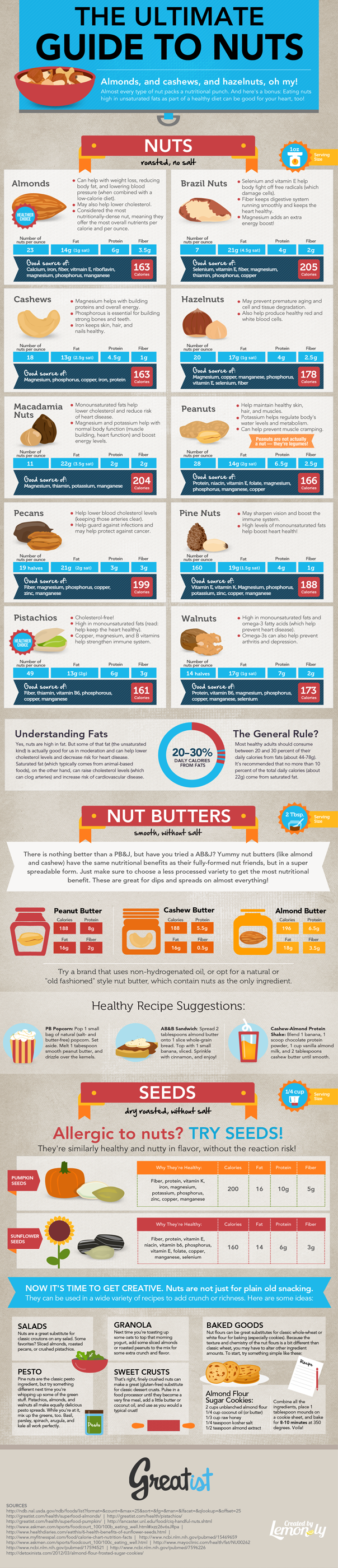 The ultimate guide to nuts infographic