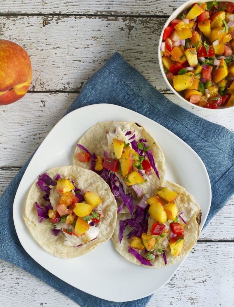 Healthy Tacos: Tilapia Fish With Peach Salsa