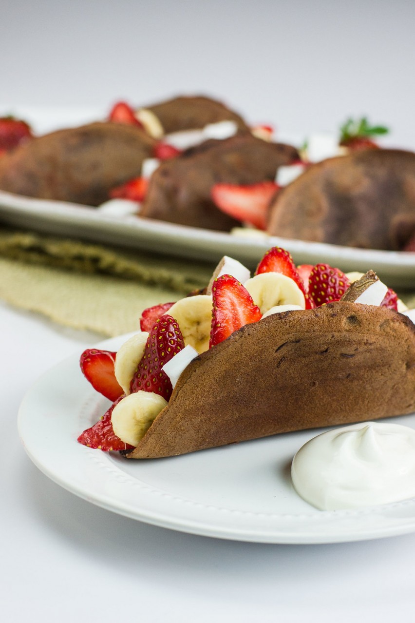 Healthy Tacos: Fruit Filled Chocolate 