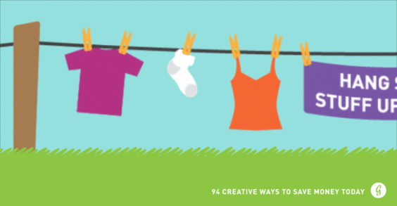 Creative Ways to Save Money: Hang Stuff Up to Dry