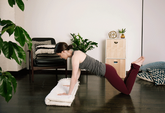 yoga poses: floor eraser