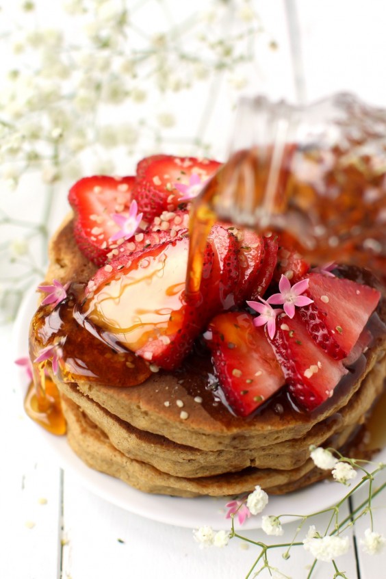 Quickies - Quick Vegan Breakfast Ideas Made In Minutes-1. Fluffy Vegan Pancakes