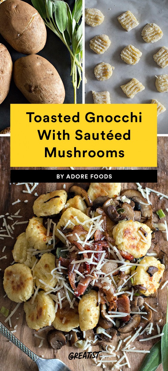 Toasted Gnocchi With Sautéed Mushrooms