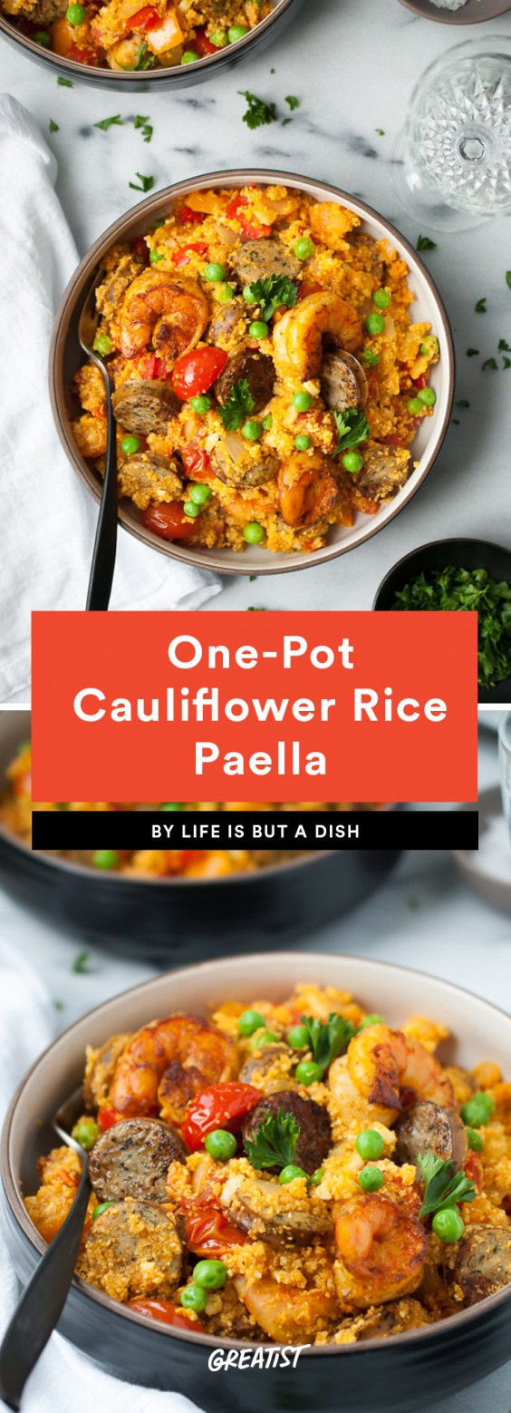 One-Pot Cauliflower Rice Paella