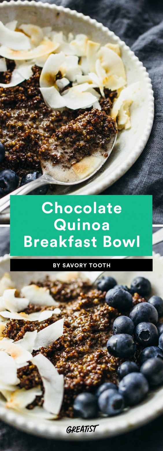 Chocolate Quinoa Breakfast Bowl