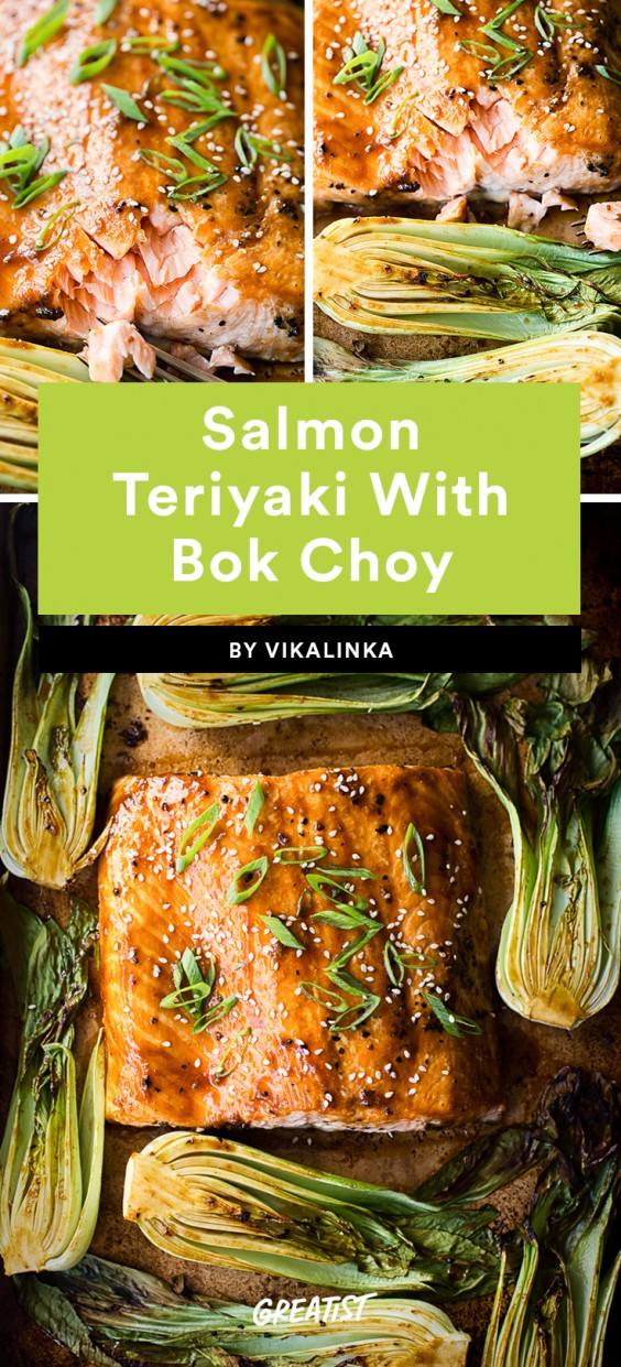 Salmon Teriyaki With Bok Choy