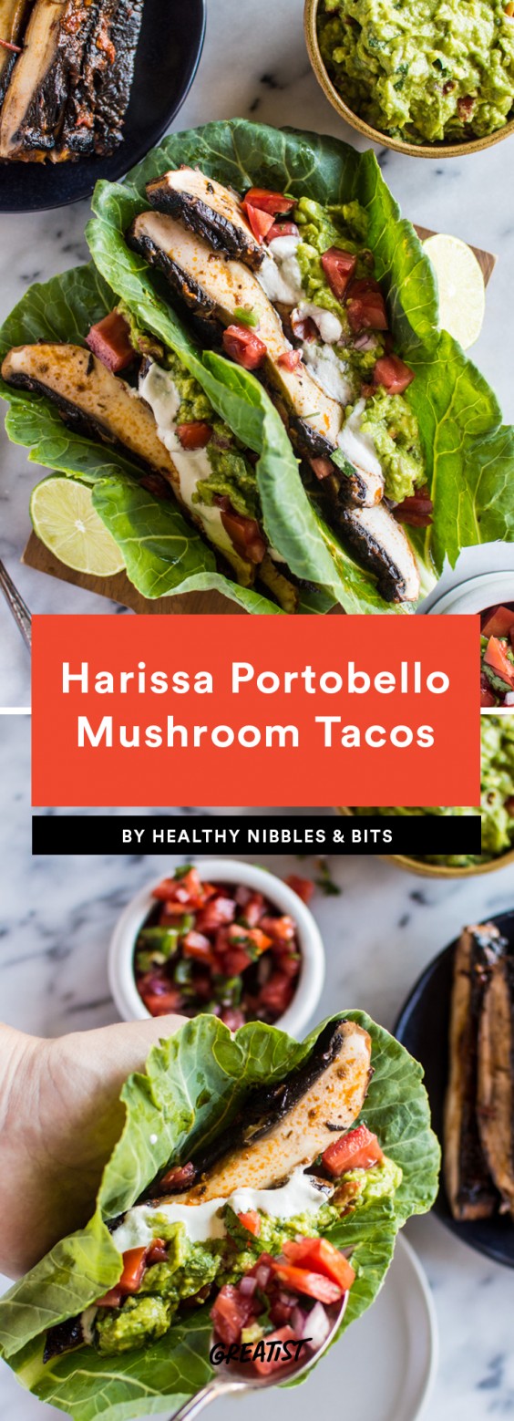 Harissa Portobello Mushroom Tacos