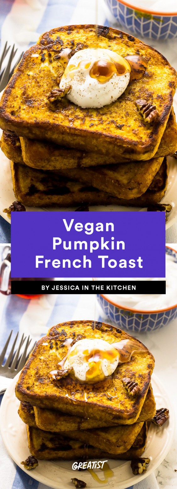 Vegan Pumpkin French Toast