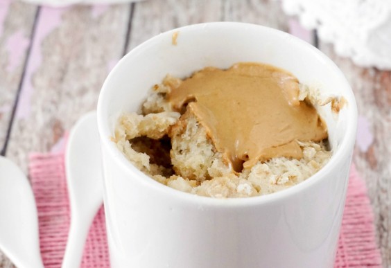 5. Peanut Butter and Oatmeal Mug Cake for Two